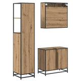 Set di mobili per il bagno con porta 3 pcs Rovere artigianale