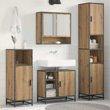 Set di mobili per il bagno con porta 3 pcs Rovere artigianale