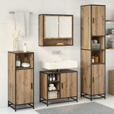 Set di mobili per il bagno 3 pz Rovere artigianale