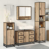 Set di mobili per il bagno 3 pz Rovere artigianale