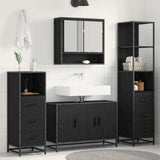 Set di mobili per il bagno con porta 3 pcs Rovere artigianale