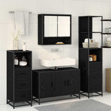 Set di mobili per il bagno con porta 3 pcs Rovere artigianale