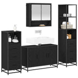 Set di mobili per il bagno con porta 3 pcs Rovere artigianale