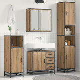 Set di mobili per il bagno con porta 3 pcs Rovere artigianale