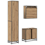 Set di mobili per il bagno con porta 3 pcs Rovere artigianale