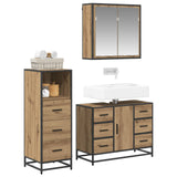 Set di mobili per il bagno con porta 3 pcs Rovere artigianale