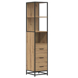 Set di mobili per il bagno 4 pz Rovere artigianale