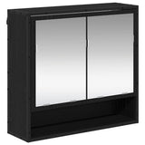 Set di mobili per il bagno 3 pcs Rovere Nero Legno truciolato