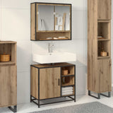 Set di mobili per il bagno con porta 2 pcs Rovere artigianale