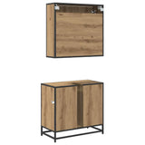 Set di mobili per il bagno con porta 2 pcs Rovere artigianale