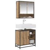 Set di mobili per il bagno con porta 2 pcs Rovere artigianale