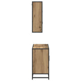 Set di mobili per il bagno con porta 2 pcs Rovere artigianale