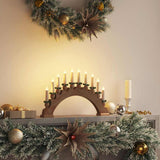 Arco di Candele di Natale con 10 Candele LED Marrone