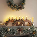 Arco di Candele di Natale con 10 Candele LED 3 pcs Marrone
