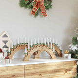 Arco di Candele di Natale con 10 Candele LED 3 pcs Marrone
