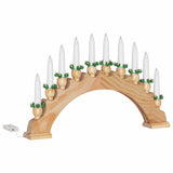Arco di Candele di Natale con 10 Candele LED 3 pcs Marrone