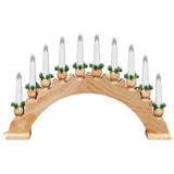 Arco di Candele di Natale con 10 Candele LED 3 pcs Marrone