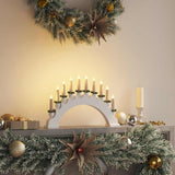 Arco di Candele di Natale con 10 Candele LED Bianco