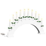 Arco di Candele di Natale con 10 Candele LED Bianco