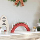 Arco di Candele di Natale con 10 Candele LED Rosso