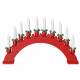 Arco di Candele di Natale con 10 Candele LED Rosso