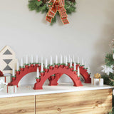 Arco di Candele di Natale con 10 Candele LED 3 pcs Rosso