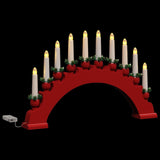 Arco di Candele di Natale con 10 Candele LED 3 pcs Rosso