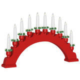 Arco di Candele di Natale con 10 Candele LED 3 pcs Rosso