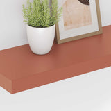Scaffale da parete 2 pcs Rosso 60 x 23 x 4 cm Legno truciolato