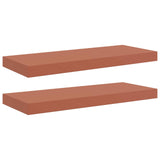 Scaffale da parete 2 pcs Rosso 60 x 23 x 4 cm Legno truciolato