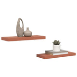 Scaffale da parete 2 pcs Rosso 60 x 23 x 4 cm Legno truciolato