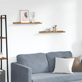 Scaffale da parete con lo scaffale 2 pcs Marrone 60 x 9 x 3 cm