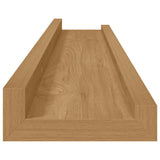 Scaffale da parete con lo scaffale 2 pcs Marrone 60 x 9 x 3 cm