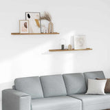 Scaffale da parete con lo scaffale 2 pcs Marrone 100 x 9 x 3 cm