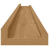 Scaffale da parete con lo scaffale 2 pcs Marrone 100 x 9 x 3 cm