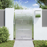 Cancello da giardino Argento 85 x 120 cm Acciaio inossidabile