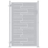 Cancello da giardino Argento 85 x 120 cm Acciaio inossidabile
