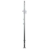 Cancello da giardino Argento 85 x 120 cm Acciaio inossidabile