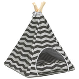 Tenda per animali con cuscino Bianco e Grigio 40 x 40 x 50 cm