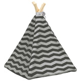 Tenda per animali con cuscino Bianco e Grigio 40 x 40 x 50 cm