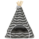 Tenda per animali con cuscino Bianco e Grigio 40 x 40 x 50 cm