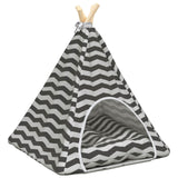 Tenda per animali con cuscino Bianco e Grigio 50 x 50 x 60 cm