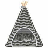 Tenda per animali con cuscino Bianco e Grigio 50 x 50 x 60 cm