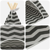 Tenda per animali con cuscino Bianco e Grigio 60 x 60 x 70 cm