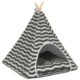 Tenda per animali con cuscino Bianco e Grigio 60 x 60 x 70 cm