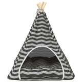 Tenda per animali con cuscino Bianco e Grigio 60 x 60 x 70 cm