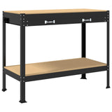 Banco da lavoro con cassetto Nero 114 x 54 x 91 cm