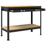 Banco da lavoro con cassetto Nero 114 x 54 x 91 cm