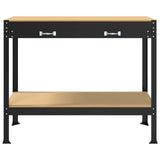 Banco da lavoro con cassetto Nero 114 x 54 x 91 cm