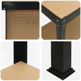 Banchi da lavoro Nero 114 x 54 x 145 cm Legno truciolato